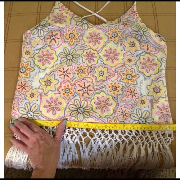 XOXO Fringe Embroidery tank top New with Tags - Picture 6 of 8
